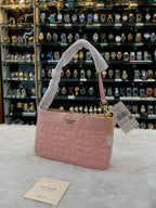 Kate spade new york pink flower quilted sling bag