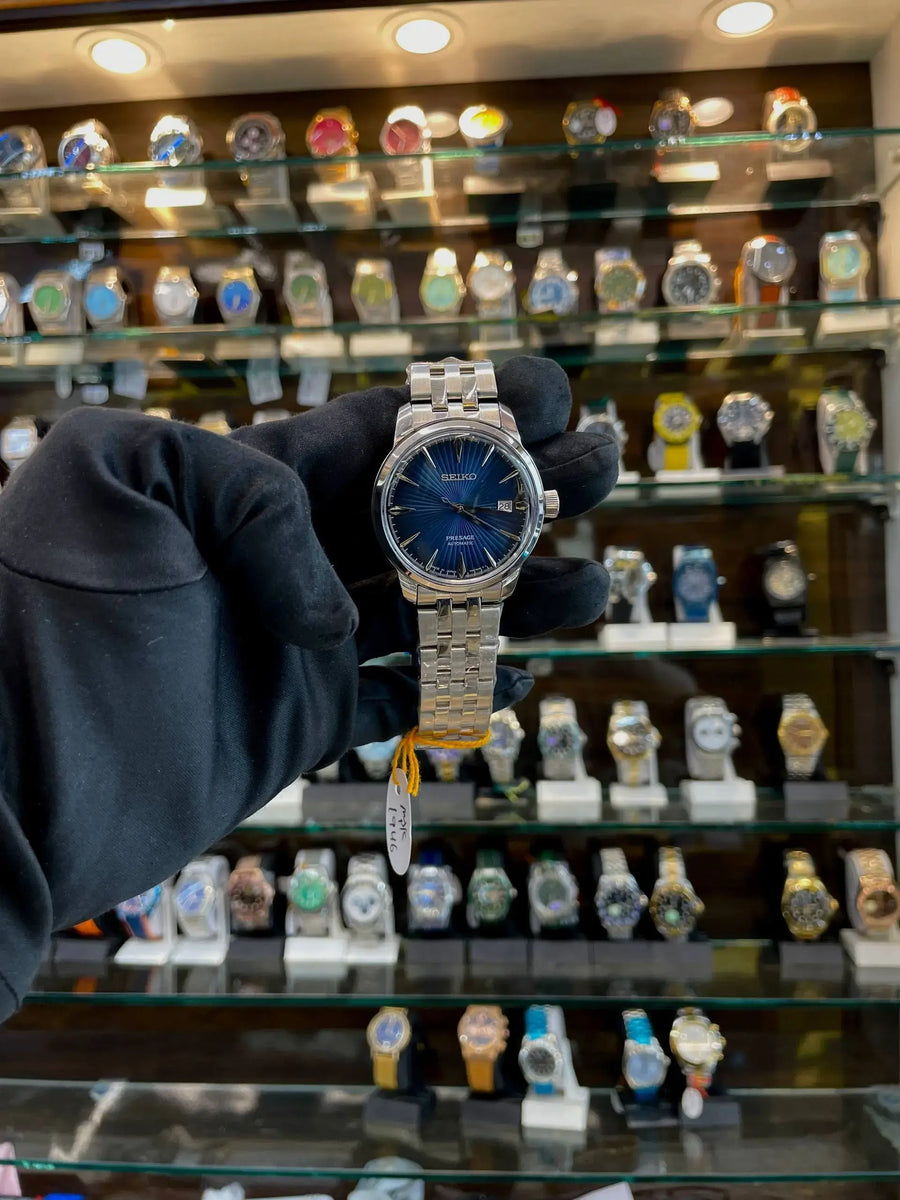 Seiko presage automatic 4r35a blue master