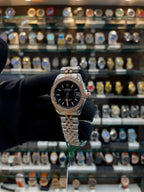 Rolex date just for girls under budget black dial