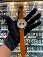 Fossil black chrono dial leather