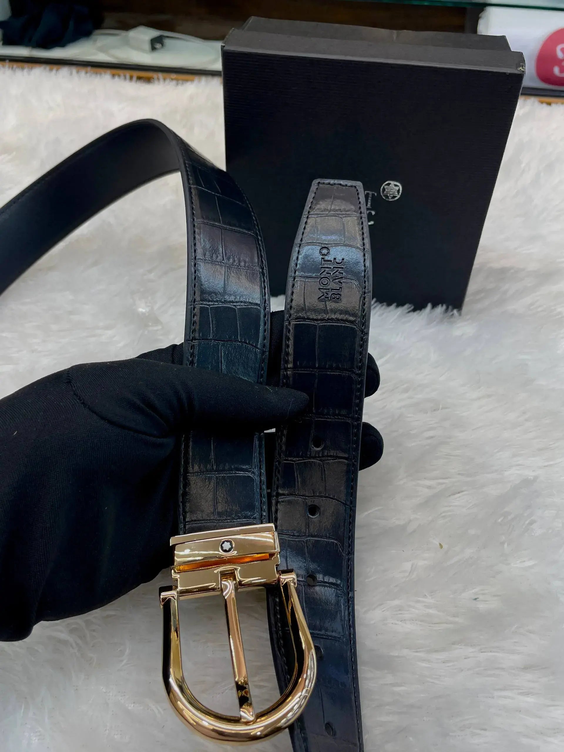 Mont Blanc formal wear belt for mens