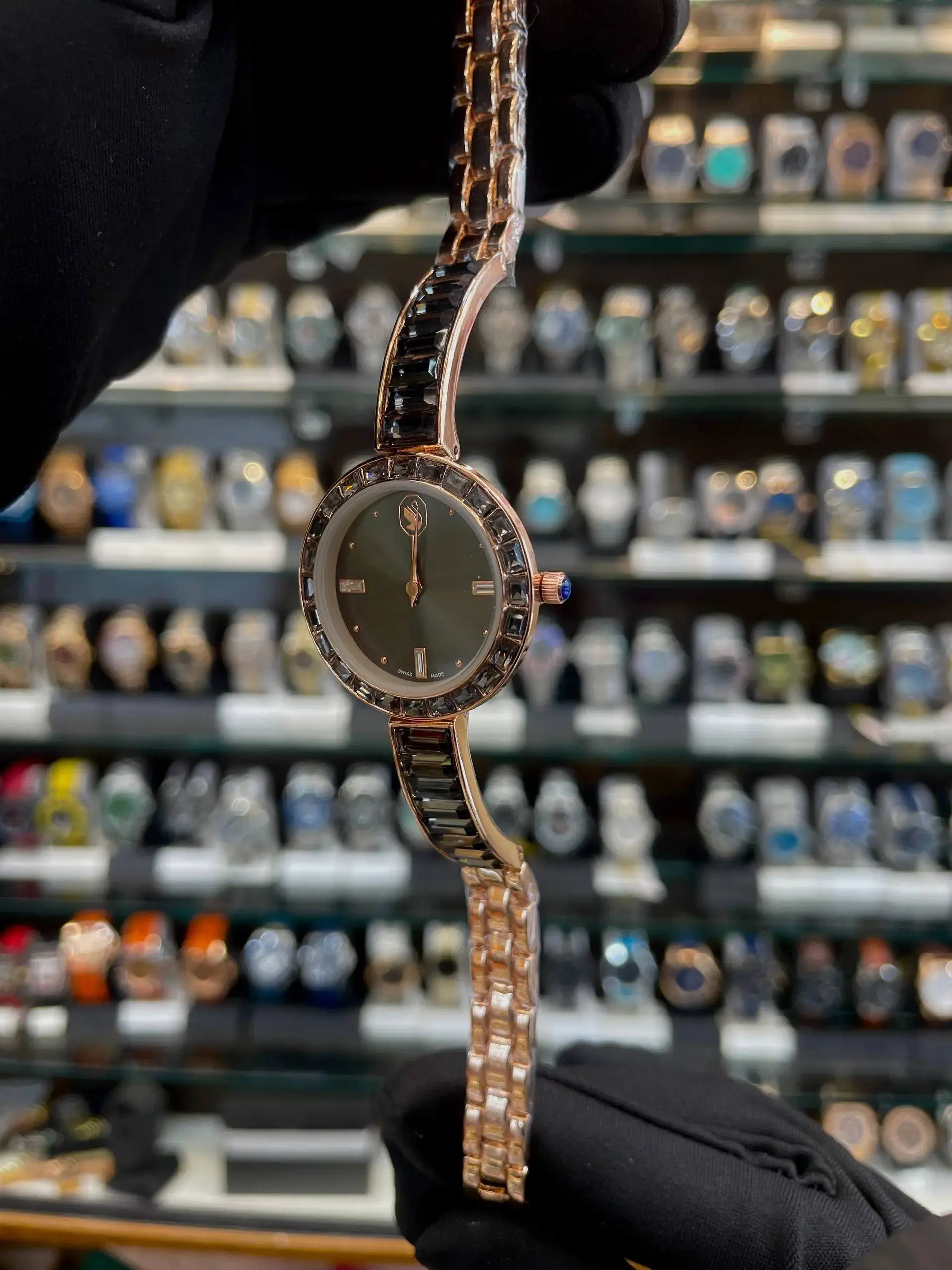 Swarovski matrix bangle watch for girls