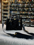 Tory burch t monogram embellished petite barrel bag in master piece