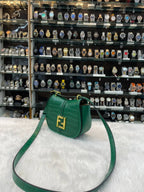 Fendi c'mon medium crocodile bag green in master piece