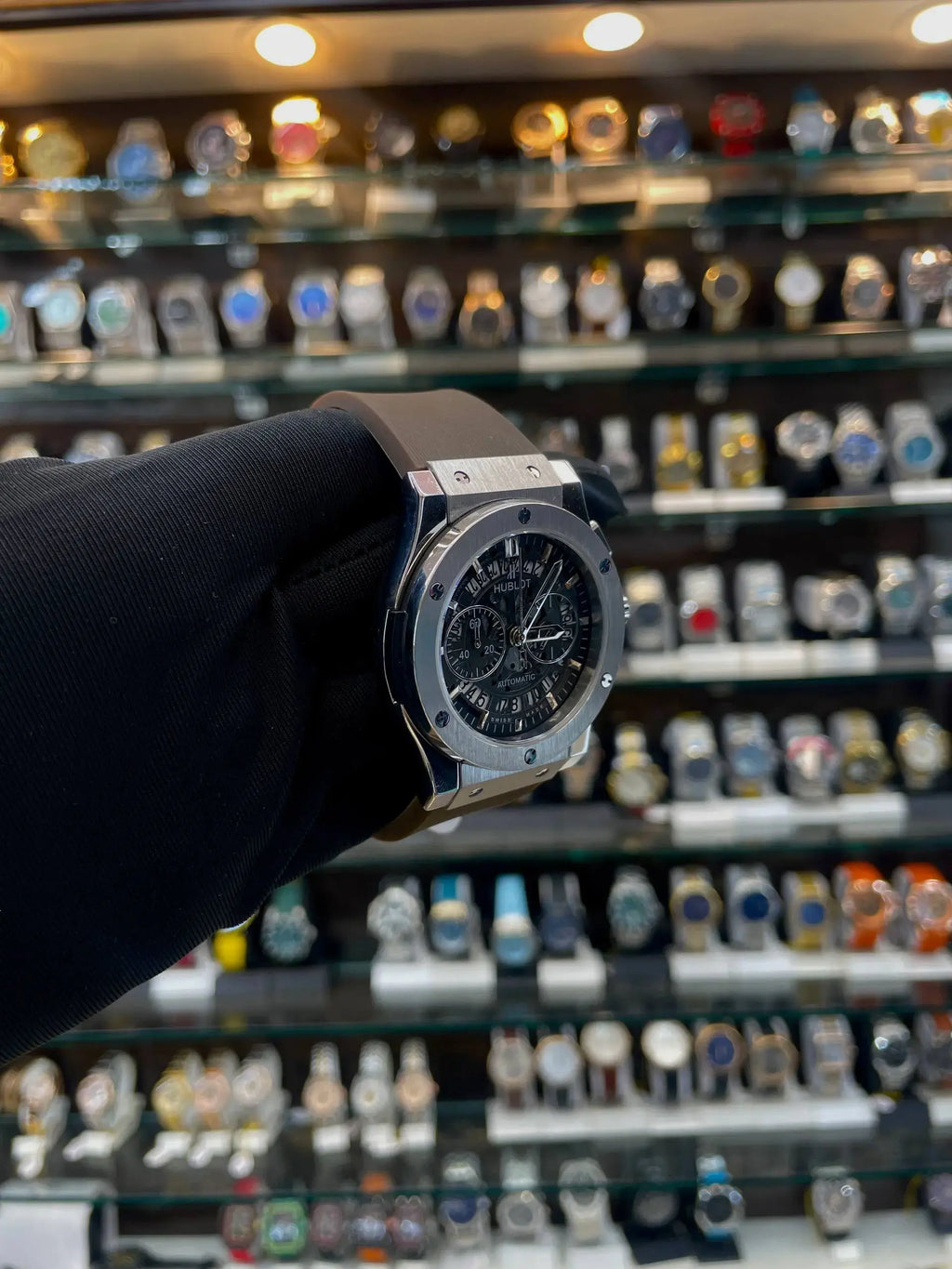 Hublot big bang metal body heavy quality for men brown